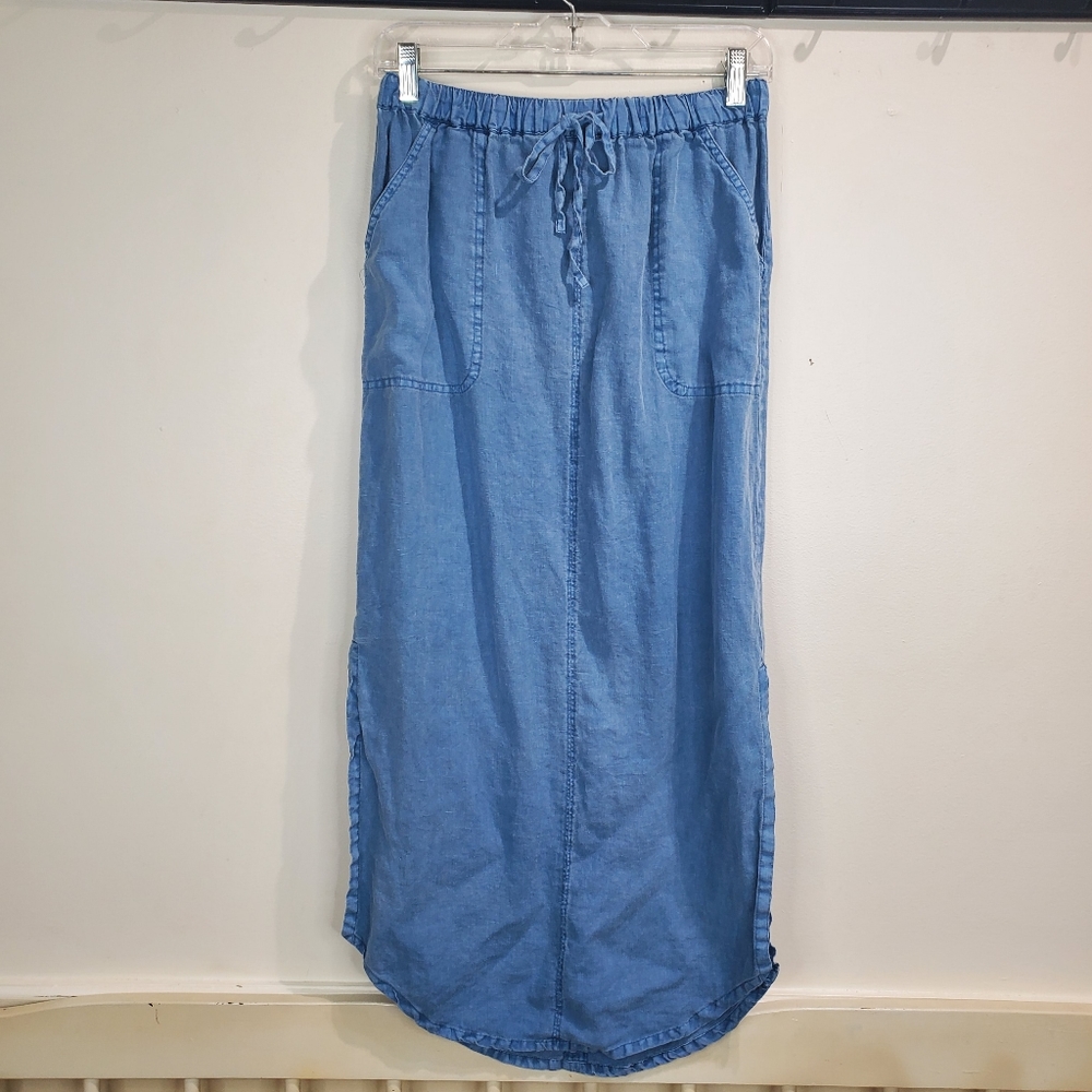 Artisan NY denim linen skirt size medium